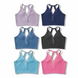 Stylish Women's Sleeveless Crop Tops - Set of 6